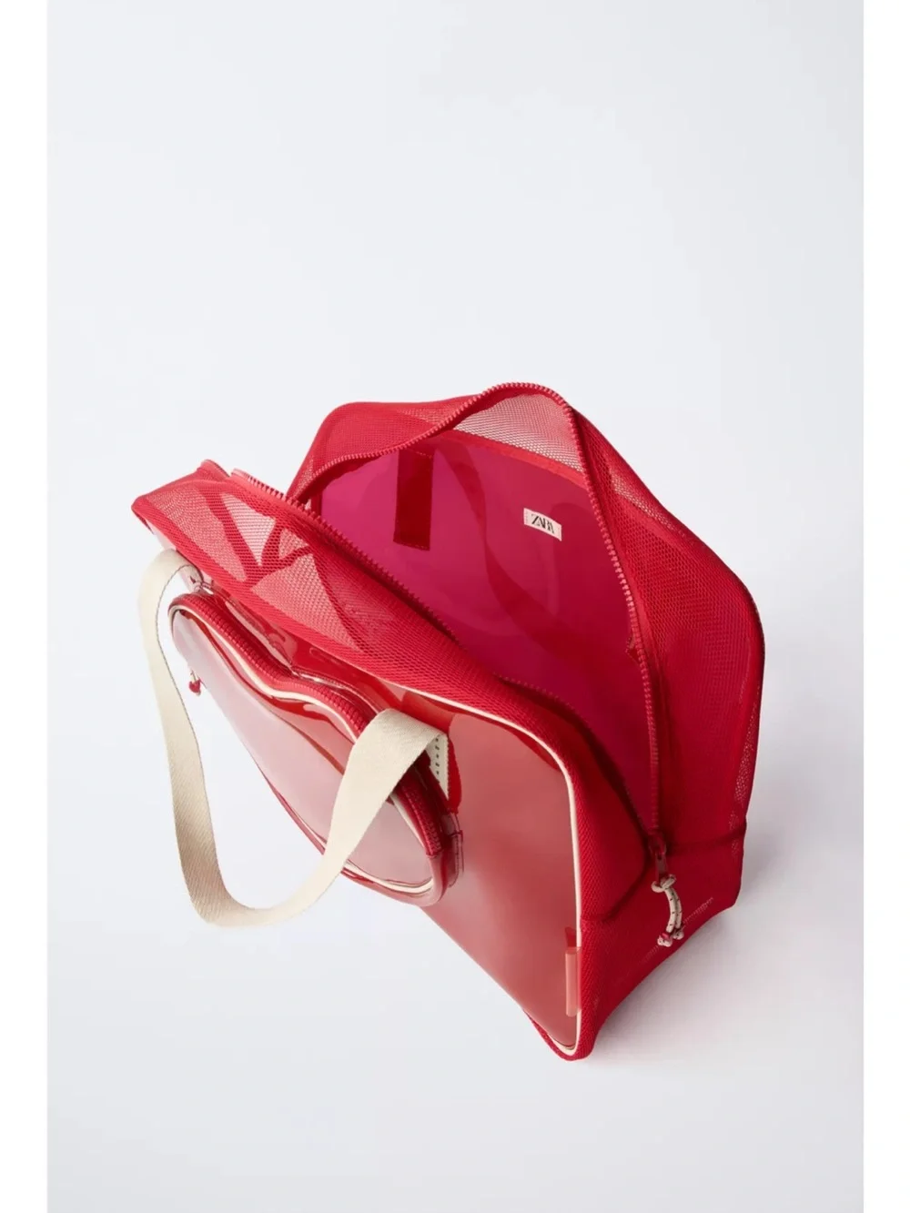 Zara Red Heart Tote